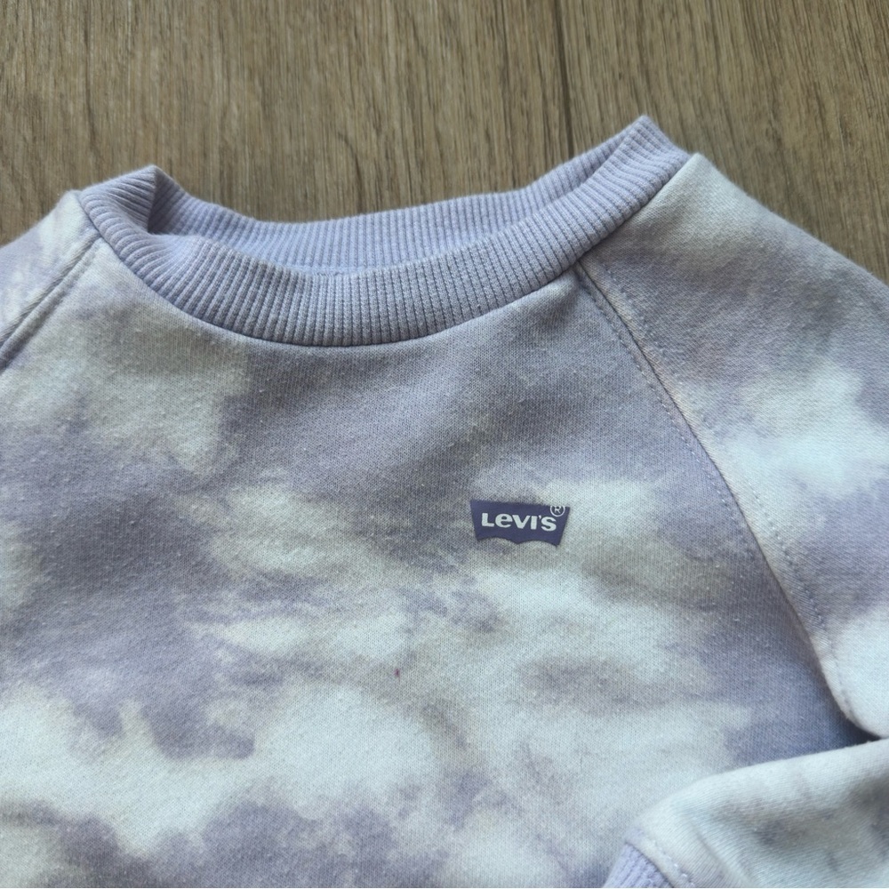 Levi's 2T Girls Tie-Dye Sweatshirt, light purple - Picture 5 of 6